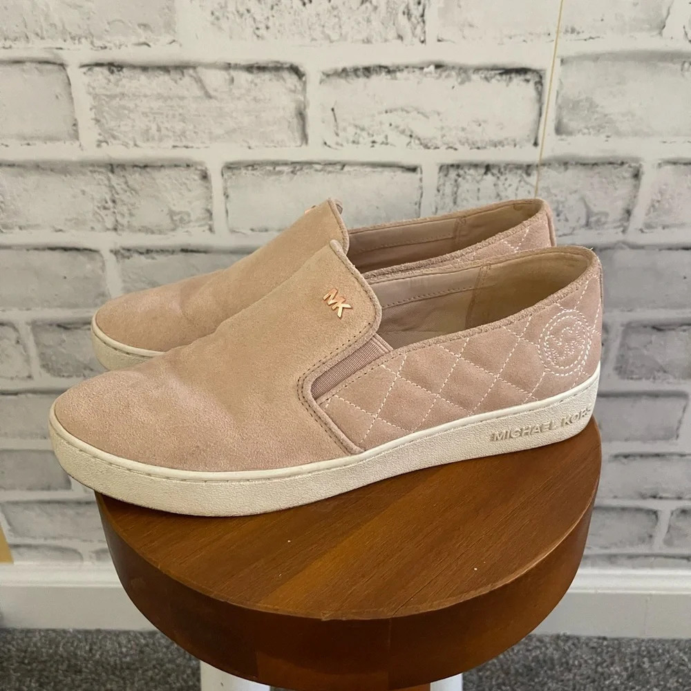 Women’s Michael Kors pink leather faux suede slip on loafer 7 - Picture 3 of 7